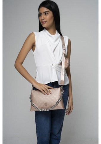 Valentino Orlandi Monogram Vlt039 Kadın Omuz Çantası Somon