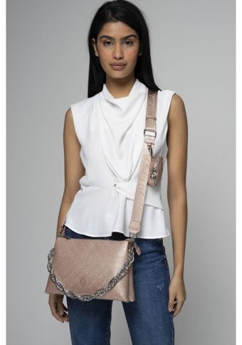 Valentino Orlandi Monogram Vlt039 Kadın Omuz Çantası Somon