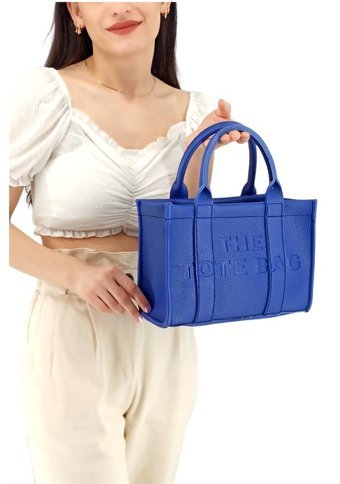 Çlk Accessories Yazı Spor Askı ElVe Tr6789 Kadın Omuz Çantası Mavi