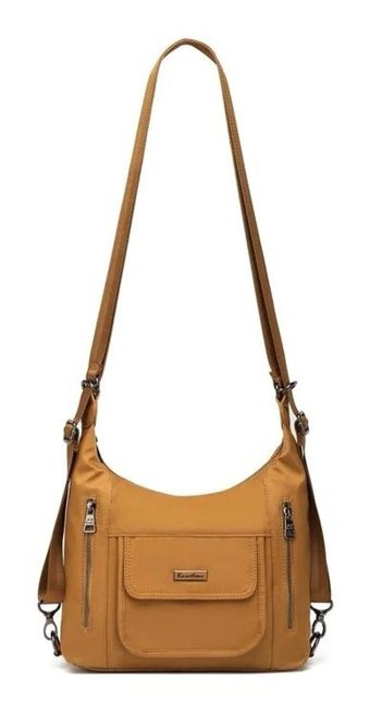 Smart Bags Barcelona Saten Kumaş Kadın Omuz Çantası Camel