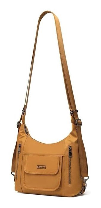 Smart Bags Barcelona Saten Kumaş Kadın Omuz Çantası Camel