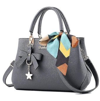 Alibee İş Bag Ladies Tasarımcısı Sahte Deri Omuz Tote Kadın Omuz Çantası Gri