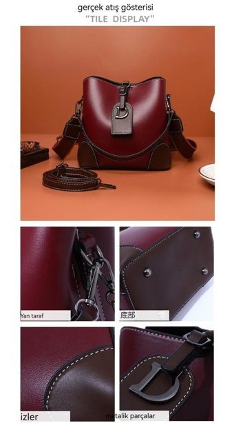 Summer Love Yüksek Kaliteli Dokulu Kova Vintage Moda Messenger Kadın Omuz Çantası Siyah