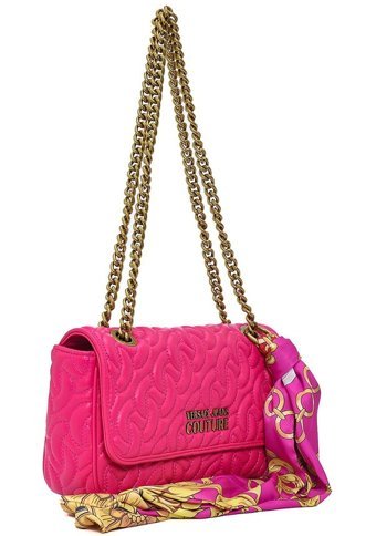 Versace Jeans Couture İkonik Fu Detaylı Kadın Omuz Çantası Fuşya