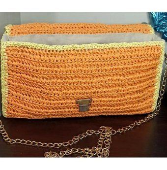 Ecndesing Handmade Kutu Kadın Omuz Çantası Turuncu - Sarı