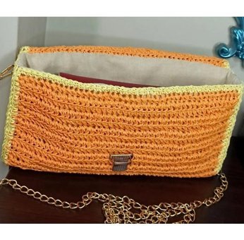 Ecndesing Handmade Kutu Kadın Omuz Çantası Turuncu - Sarı