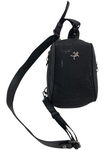 Byhakan Nas Bag1076 Taşlı Body Bag Kadın Omuz Çantası Siyah