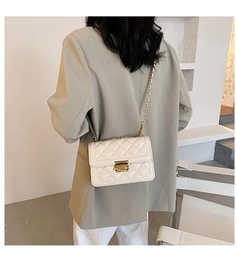 Worryfreeshopping Lbw Zincir Kadın Omuz Çantası Beyaz