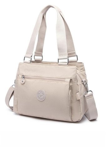 Smart Bags 1125 Krınkle Kumaş Kadın Omuz Çantası Bej