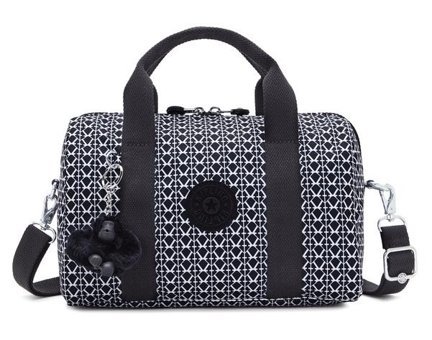 Kipling Bina M Sıgnature Prınt Kadın Omuz Çantası Siyah