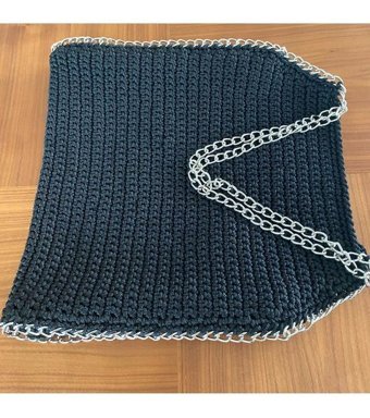 Nvsisters Handmade Yazlık Kroşe Örgü Kadın Omuz Çantası Siyah