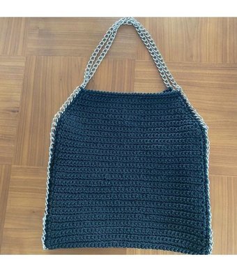 Nvsisters Handmade Yazlık Kroşe Örgü Kadın Omuz Çantası Siyah