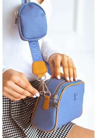 Byhakan Polo Of Colors9002 Gofraj Kadın Omuz Çantası Mavi - Taba
