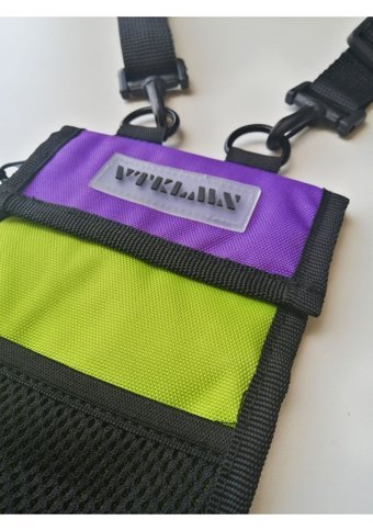 Vatkalimon Unisex Kadın Omuz Çantası Mor - Yeşil