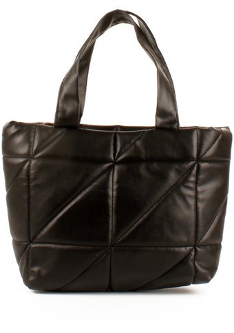 Luwwe Bag'S Yumuşak Doku Şişme Kapitoneli 20691 Kadın Omuz Çantası Siyah