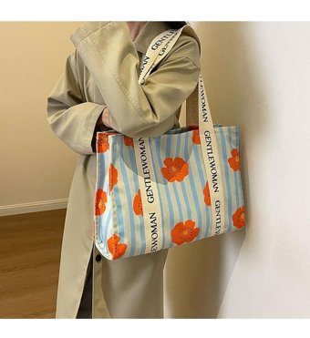 Yystore Ksq3949 Kanvas Şık Banliyö Kadın Omuz Çantası Çok Renkli