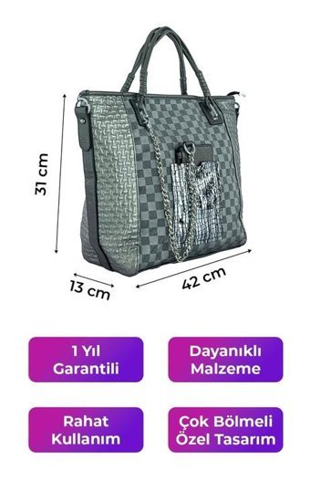 Kriste Bell Kurşun 26507 Kadın Omuz Çantası Gri
