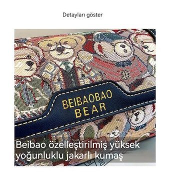 Eternal Luck Ayı Desenli Kadın Omuz Çantası Pembe