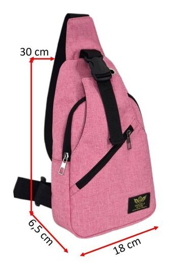 Vardela Unisex Su Geçirmez Kumaş Kadın Omuz Çantası Pembe
