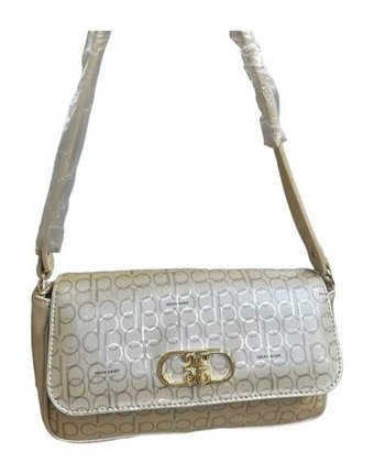 Pierre Cardin Monogram Parlak Altın Kadın Omuz Çantası Altın