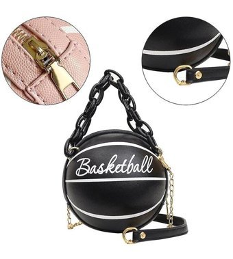 Alibee Basketbol Şeklinde Mini Zincir Kadın Omuz Çantası Çok Renkli