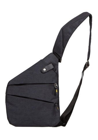 Newish Polo Keten Kumaş Heybe Kadın Omuz Çantası Siyah