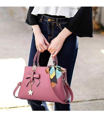 Alibee İş Bag Ladies Tasarımcısı Sahte Deri Omuz Tote Kadın Omuz Çantası Pembe