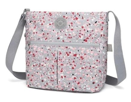 Smart Bags Smb3163 Krinkıl Parçacık Parçacık Kadın Omuz Çantası Gri