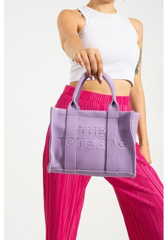 Valu Accessorize Tote Fermuarlı Kadın Omuz Çantası Lila