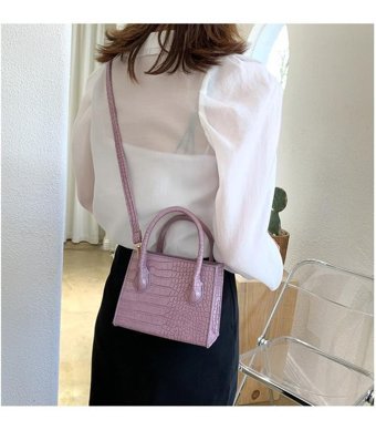 Jzcat Retro Simple Moda Kadın Omuz Çantası Mor