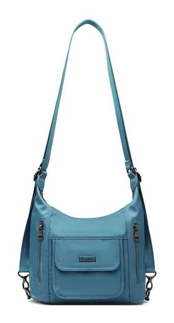 Smart Bags Barcelona Saten Kumaş Kadın Omuz Çantası Mavi