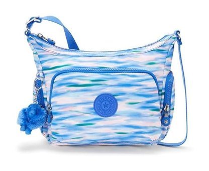 Kipling Gabb S Desenli Dıluted Kadın Omuz Çantası Beyaz - Mavi