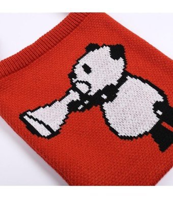 Maotai Lm Panda ÖrmeKadın Omuz Çantası Kırmızı