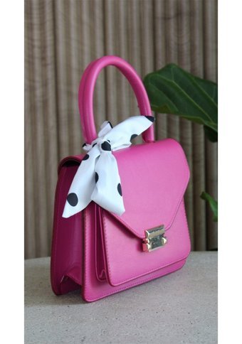 Watchofroyal Fularlı Gloria Kadın Omuz Çantası Pembe