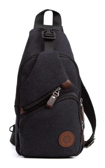 Newish Polo Kanvas Kumaş Usb Kulaklık Çıkışlı Kadın Omuz Çantası Siyah