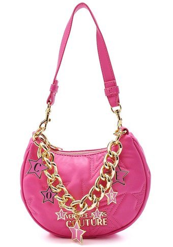 Versace Jeans Couture Yıldız İşlemeli Kadın Omuz Çantası Pembe