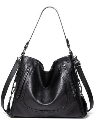 Alibee Tote Moda Hobo Büyük Kadın Omuz Çantası Siyah