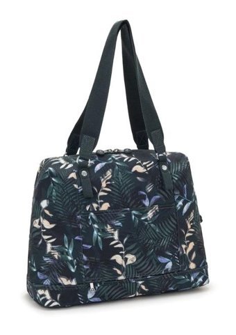 Kipling Linza Büyük Boy Moonlıt Forest Kadın Omuz Çantası Siyah