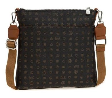 Bilik Deri Monogram Mtş 269 Kadın Omuz Çantası Siyah - Taba