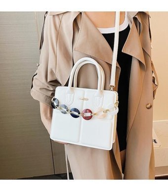Worryfreeshopping Lbw Zincirli Casual Kadın Omuz Çantası Kahverengi
