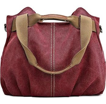 Safhsut HytStylish Smart Üst Kolu Rahat Retro Kanvas Tote Kadın Omuz Çantası Mor