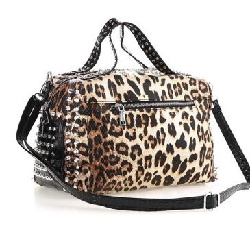 Ççs 17021 Leopar Kadın Omuz Çantası Kahverengi