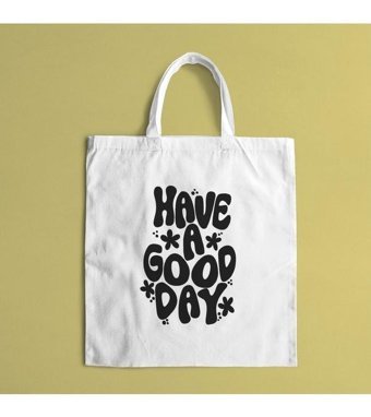 Baskıtech Have A Good Day Bez Kadın Omuz Çantası Bej