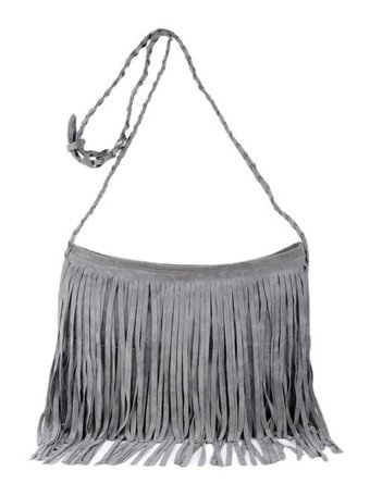 Worryfreeshopping Lbw Devils Eye Püsküllü Po Vintage Kadın Omuz Çantası Gri