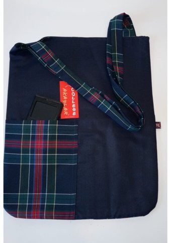 Akay Çift Taraflı Scotch Ekose Kadın Omuz Çantası Çok Renkli