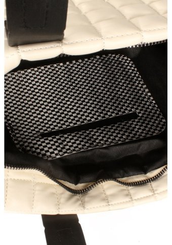 Luwwe Bag'S Anne Boy Yumuşak Doku Çift Renk 10605 Krem Kadın Omuz Çantası Krem