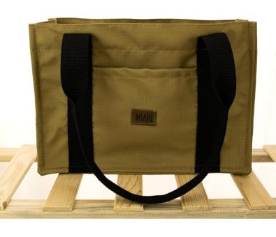 Miaju Kanvas Tote Bag Haki Kadın Omuz Çantası Yeşil