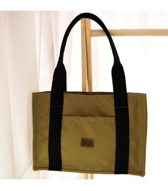 Miaju Kanvas Tote Bag Haki Kadın Omuz Çantası Yeşil
