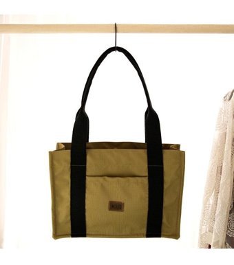 Miaju Kanvas Tote Bag Haki Kadın Omuz Çantası Yeşil