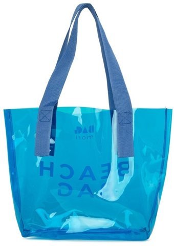 Bagmori Beach Bag Şeffaf Plaj Kadın Omuz Çantası Mavi